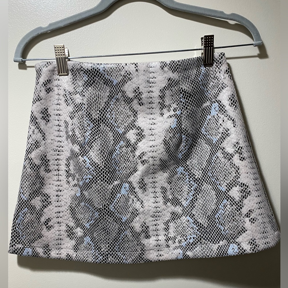 Snakeskin Mini Skirt